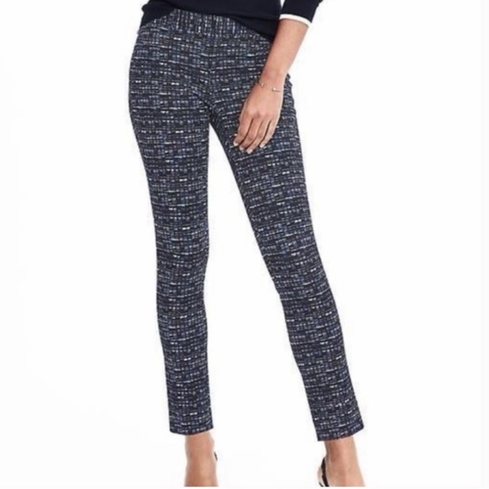 Banana Republic Sloan Blue Patterned Pants